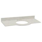 49.5-in. W 22-in. D Marble Top In Beige Color For3h4-in. Faucet