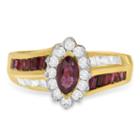Womens 7/8 Ct. T.w. Ruby Red 10k Gold Cocktail Ring