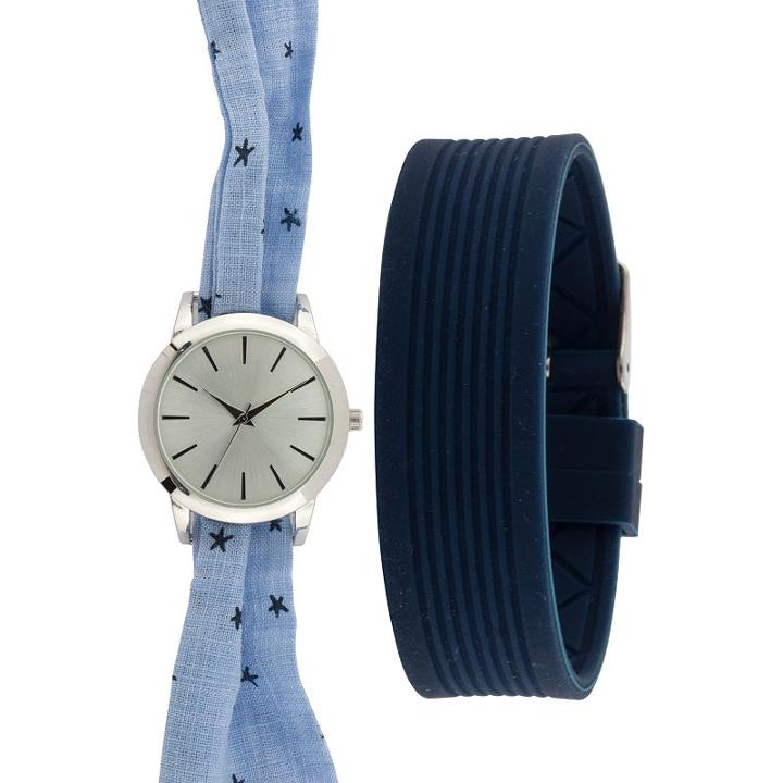 Mixit Womens Multicolor 2-pc. Watch Boxed Set-jcp3013sst