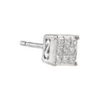 1/10 Ct. T.w. Diamond 10k White Gold Half Stud Earring