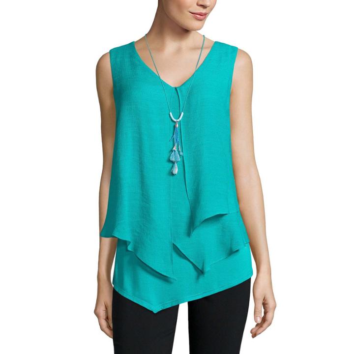 Alyx Sleeveless V Neck Gauze Blouse