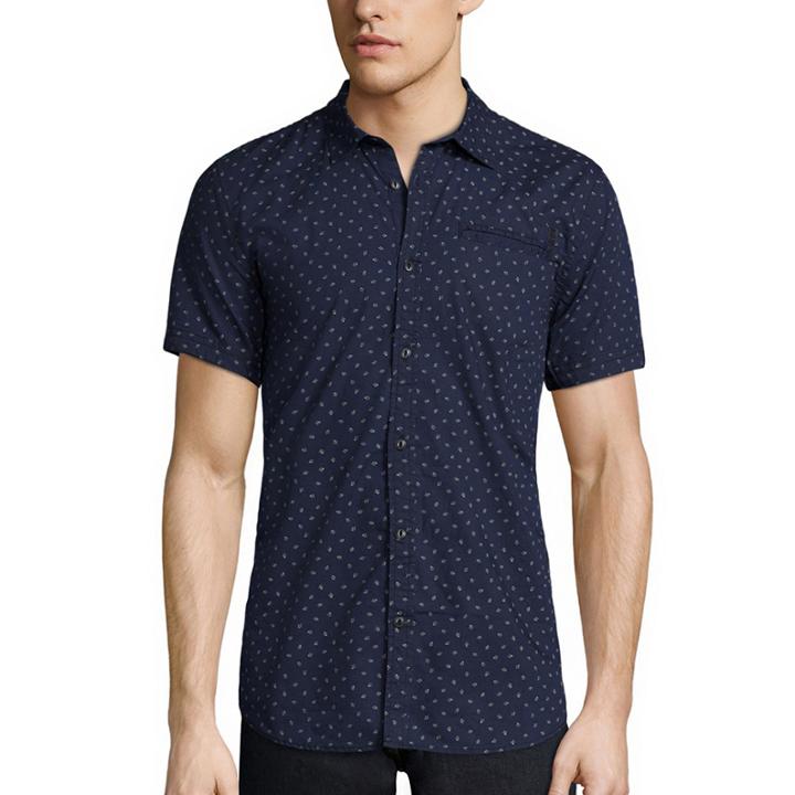 I Jeans By Buffalo Short-sleeve Mick Woven Cotton Shirt