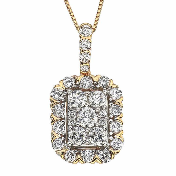 Diamond Blossom Womens 1 Ct. T.w. Genuine White Diamond Pendant Necklace