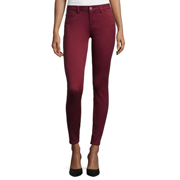 C Pink Super-soft Mid-rise 5-pocket Skinny Jeans
