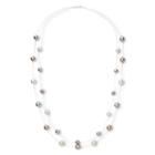 Vieste Rosa Womens Simulated Pearls Round Illusion Necklace