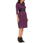 Robbie Bee 3/4 Sleeve Sweater Dress-petites