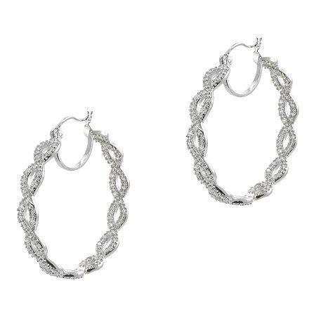 Cz By Kenneth Jay Lane Infinity Hoop Earrings