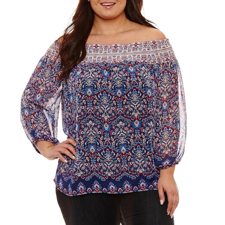 Alyx 3/4 Sleeve Woven Blouse-plus