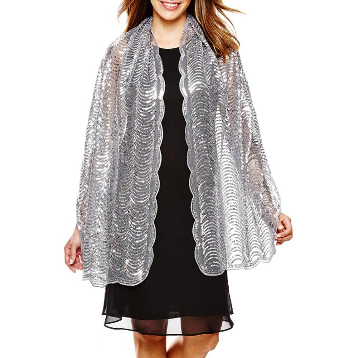 Scallop-edge Sequin Wrap