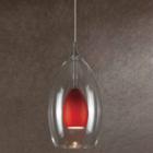 Wooten Heights 8.8 Tall Glass And Metal Pendant With Brushed Steel Cord