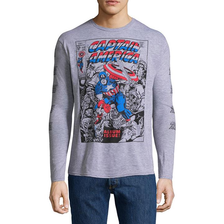 Captain America Long Sleeve Graphic Tee