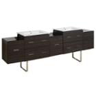 88.5-in. W Floor Mount Dawn Grey Vanity Set For 1hole Drilling