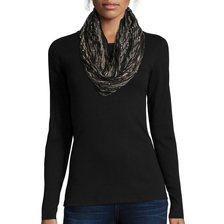 Chevron Pleated Loop Scarf