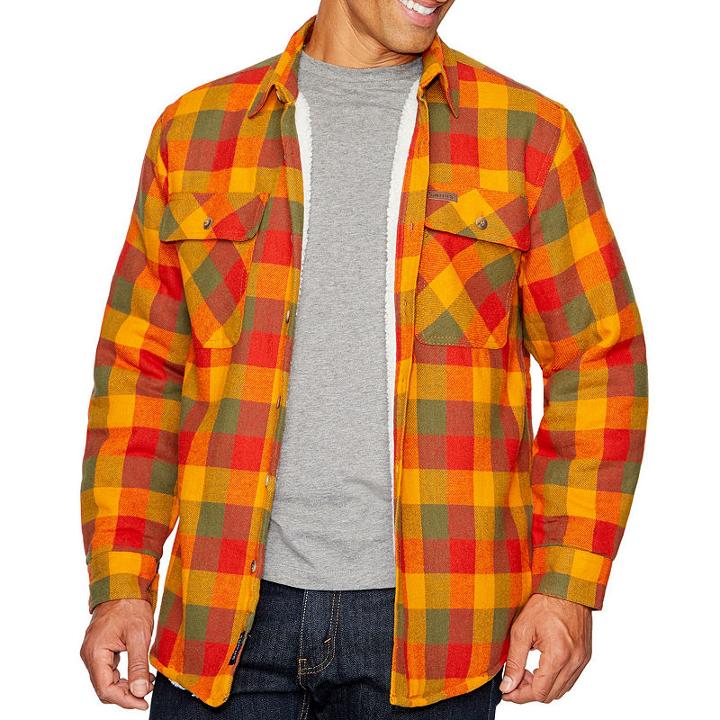 Smith's Sherpa Lined Flannel Shirt Jacket
