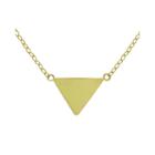 14k Yellow Gold Triangle Necklace