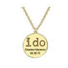 Personalized I Do Couples Pendant Necklace