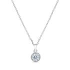 Womens 1 3/4 Ct. T.w. Lab Created White Cubic Zirconia Round Pendant Necklace