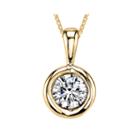 Sirena&trade; 1/12 Ct. T.w. Diamond 14k Yellow Gold Pendant Necklace
