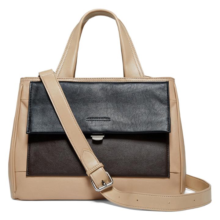 Perlina Audrey Leather Colorblock Mini Tote