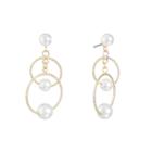 Monet Jewelry White Simulated Pearls Drop Earrings