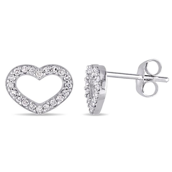 1/5 Ct. T.w. Genuine White Diamond 7.4mm Stud Earrings