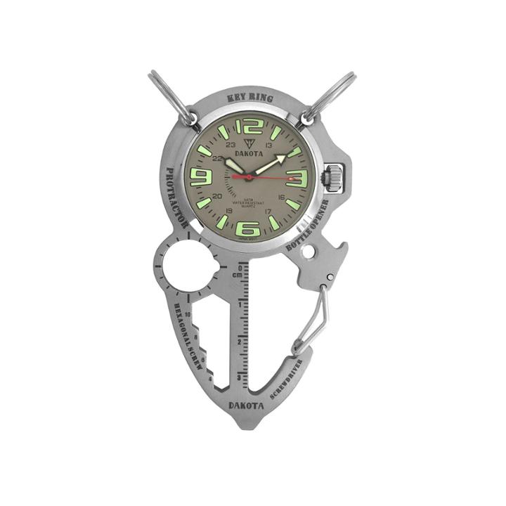 Dakota Men's Steel Multi Tool Clip Watch 38571