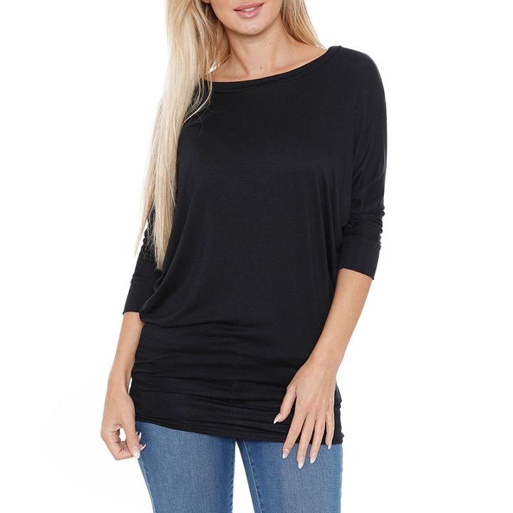 White Mark Banded Dolman Animal T-shirt-womens
