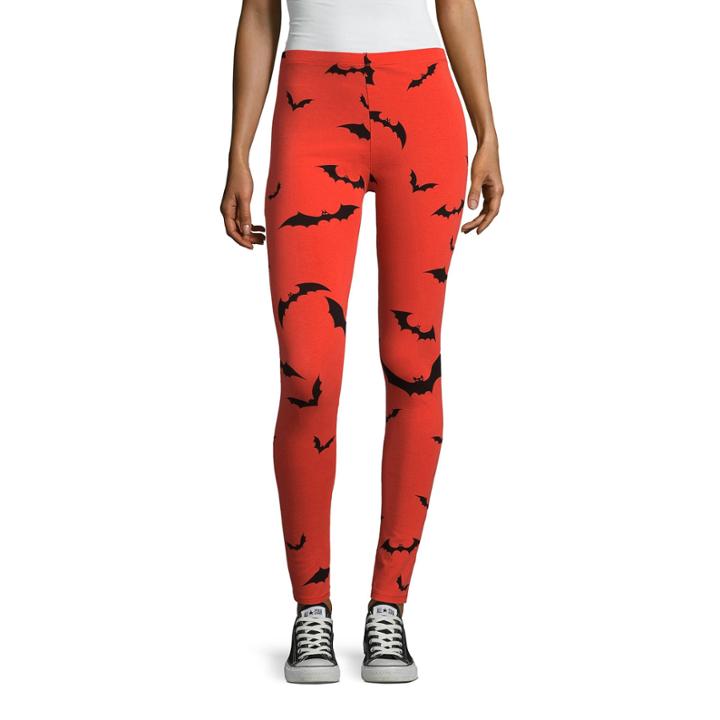 City Streets Halloween Bat Legging