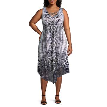 One World Apparel Sleeveless Party Dress-plus