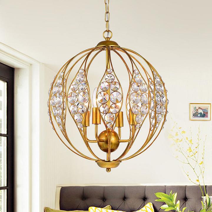 Codina Antique Gold Leaf 13-inch 3-light Pendant