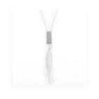 Vieste Silver-tone Crystal Long Tassel Necklace