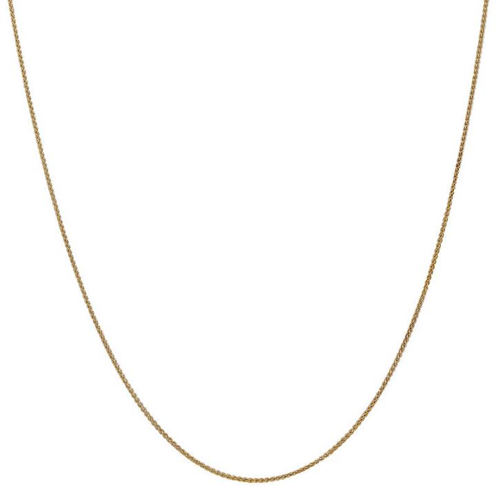 Solid Wheat 14 Inch Chain Necklace