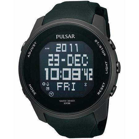 Pulsar Mens Black Sports Digital Watch Pq2011