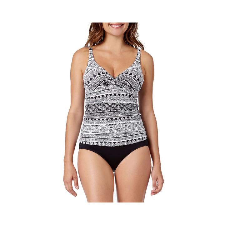 Liz Claiborne Santorini Stripe Tankini Swimsuit Top