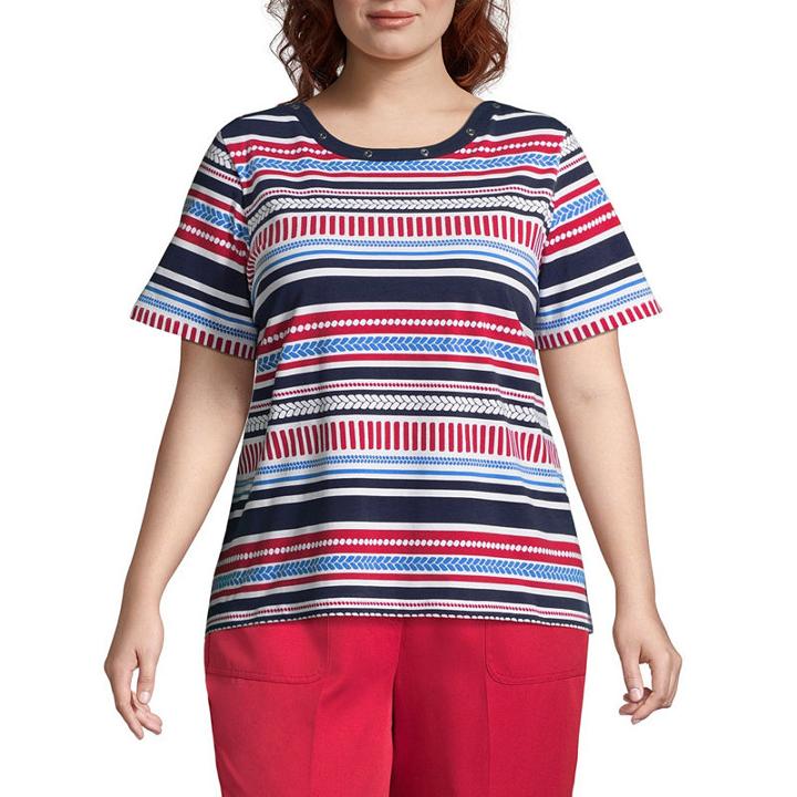 Afred Dunner America's Cup Biadere Tee- Plus