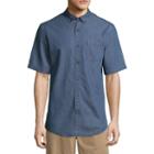 St. John's Bay Short Sleeve Geometric Button-front Shirt-slim