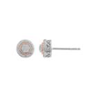 Diamond Blossom 1/10 Ct. T.w. Diamond Sterling Silver & 14k Rose Gold Over Silver Stud Earrings