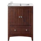 30-in. W Floor Mount Walnut Vanity Set For 1 Holedrilling