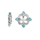 Simulated Swiss Blue Topaz & Diamond Accent Earring Jackets
