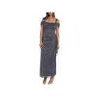 R & M Richards Metallic Long Dress