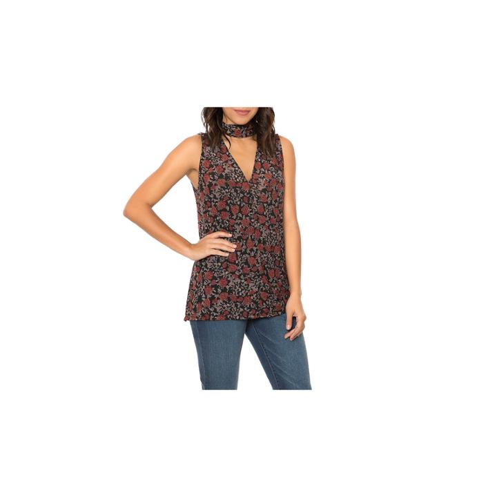 T.d.c Sleeveless Choker Knit Top