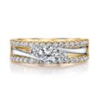 Modern Bride Signature Womens 1 Ct. T.w. Round White Diamond 14k Gold Engagement Ring