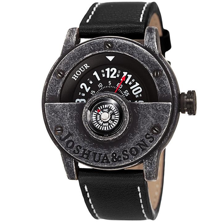 Joshua & Sons Mens Black Strap Watch-j-116bk
