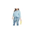 Fashion To Figure Maddie Tie-front Denim Button-front Shirt-plus