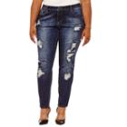 Boutique + 31 Embellished Pocket Skinny Fit Jeans - Plus