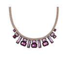 Mixit&trade; Deep Purple Crystal Gold-tone Statement Necklace
