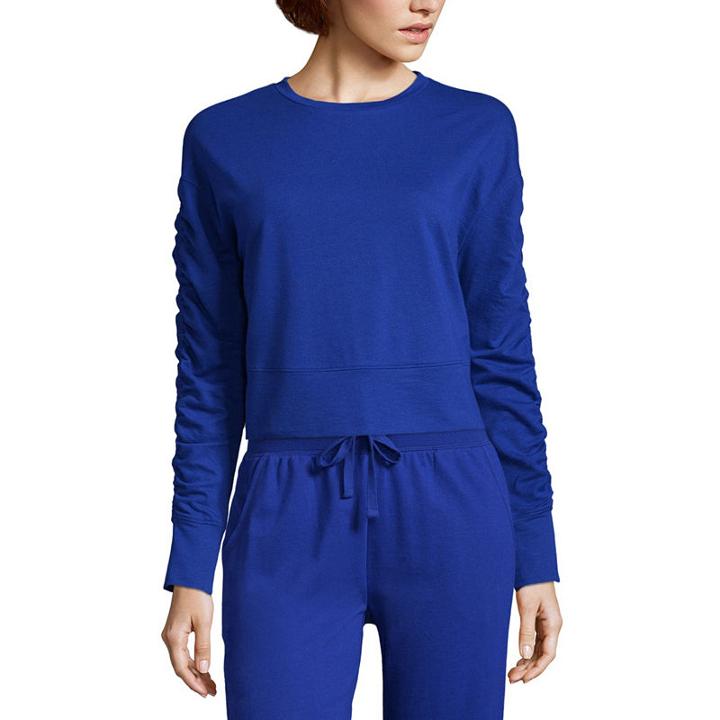 Flirtitude Ruched Sweatshirt - Juniors