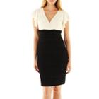 Melrose Flutter-sleeve Shutter Pleat Dress