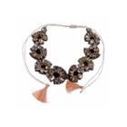 Jardin Womens Pink Brass Choker Necklace