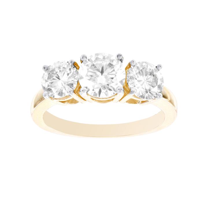Womens 1 Ct. T.w. White Moissanite 14k Gold Anniversary Band